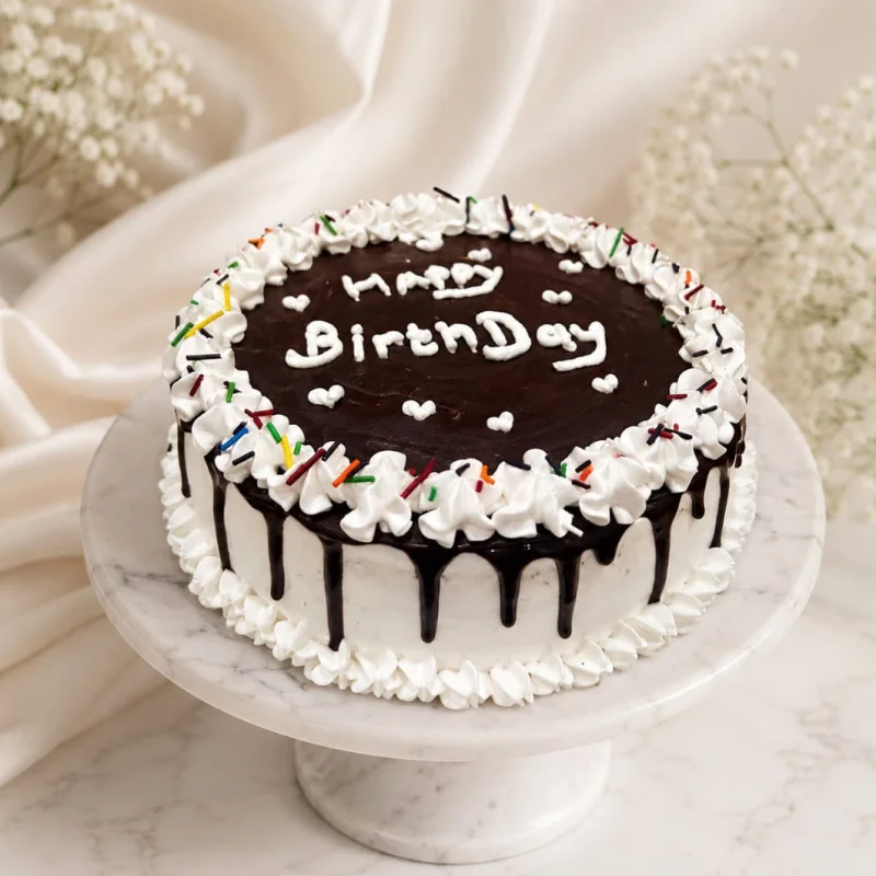 Classic Chocolate Drip Birthday Cake