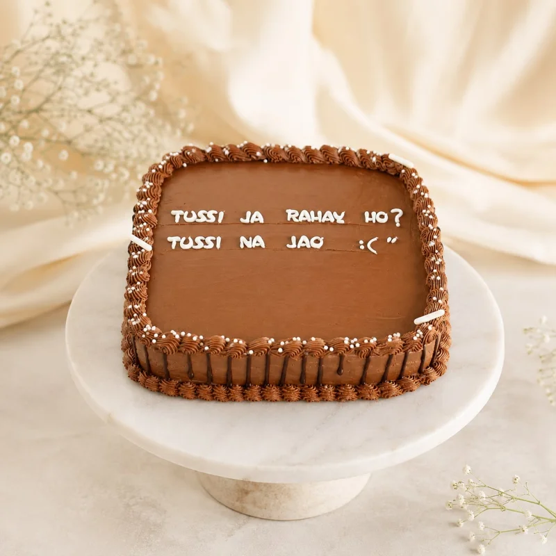 Tussi Na Jao Chocolate Message Cake