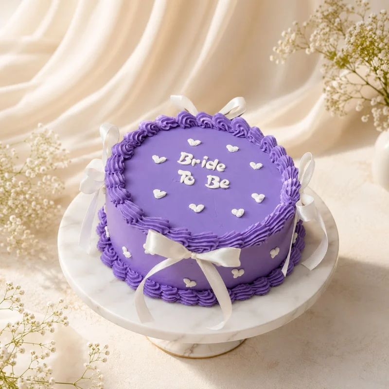 Lavender Bride To Be Celebration Cake