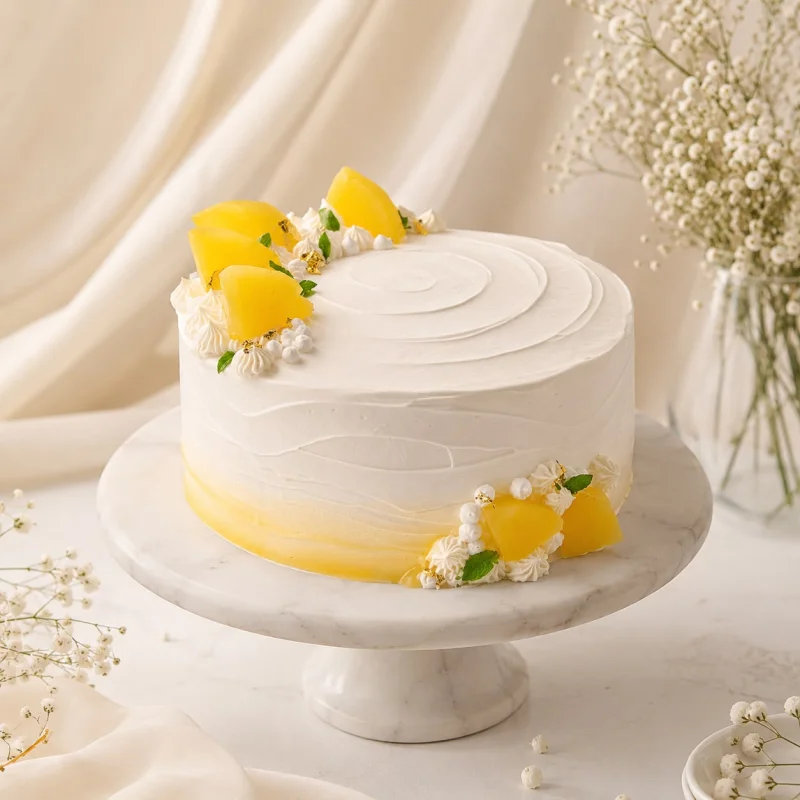 Golden Pineapple Delight Cake