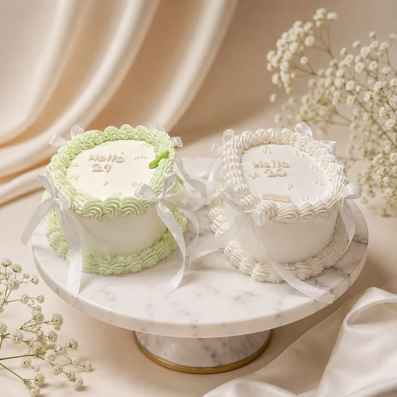 Hello Heart Ribbon Cake