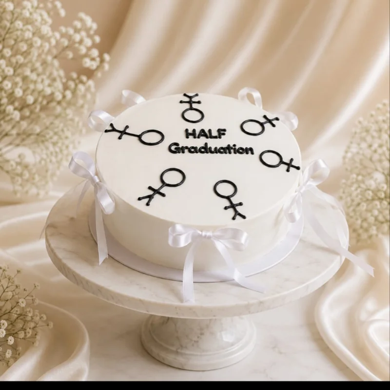 Half Graduation Celebration Cake