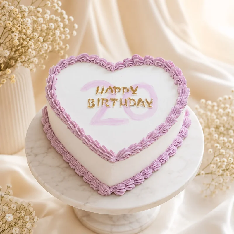 Blush Heart Celebration Cake