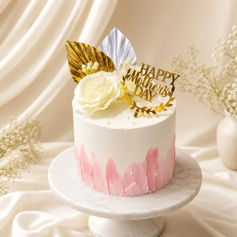 Blush Elegance Mother's Day Cake