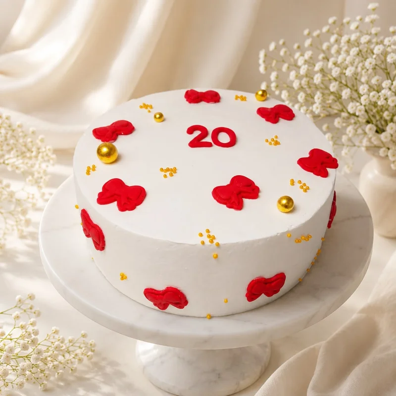Ruby Bow Celebration Cake