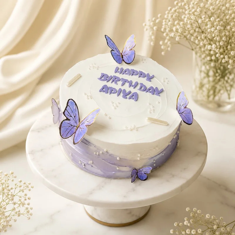 Lavender Butterfly Grace Cake
