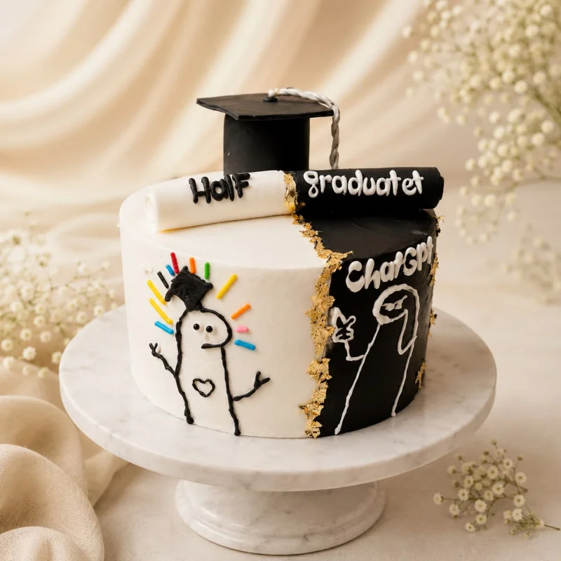 Half Graduate Achievement Cake