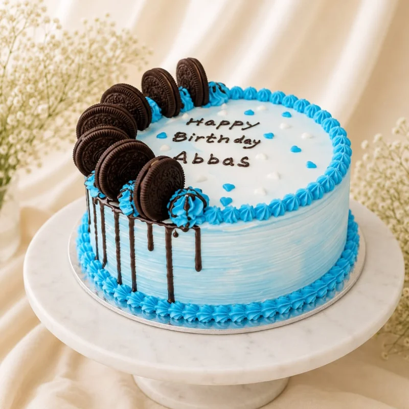 Blue Oreo Drip Cake