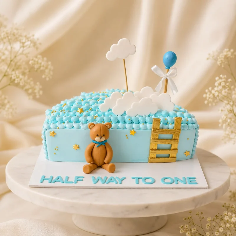 Half Way to One Teddy Dream Cake