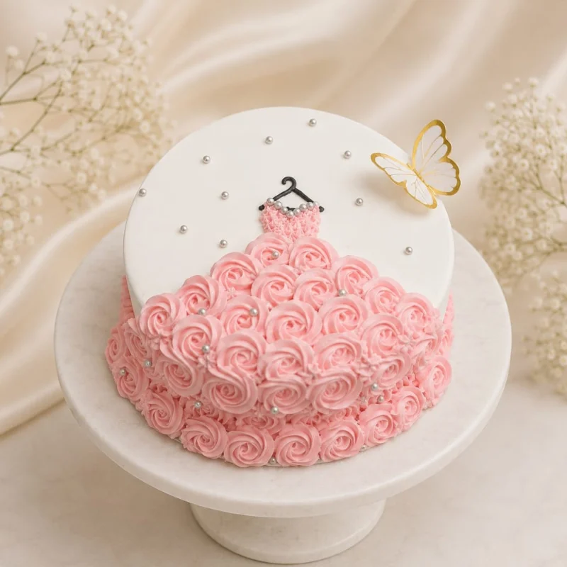 Blush Dress Fantasy Cake