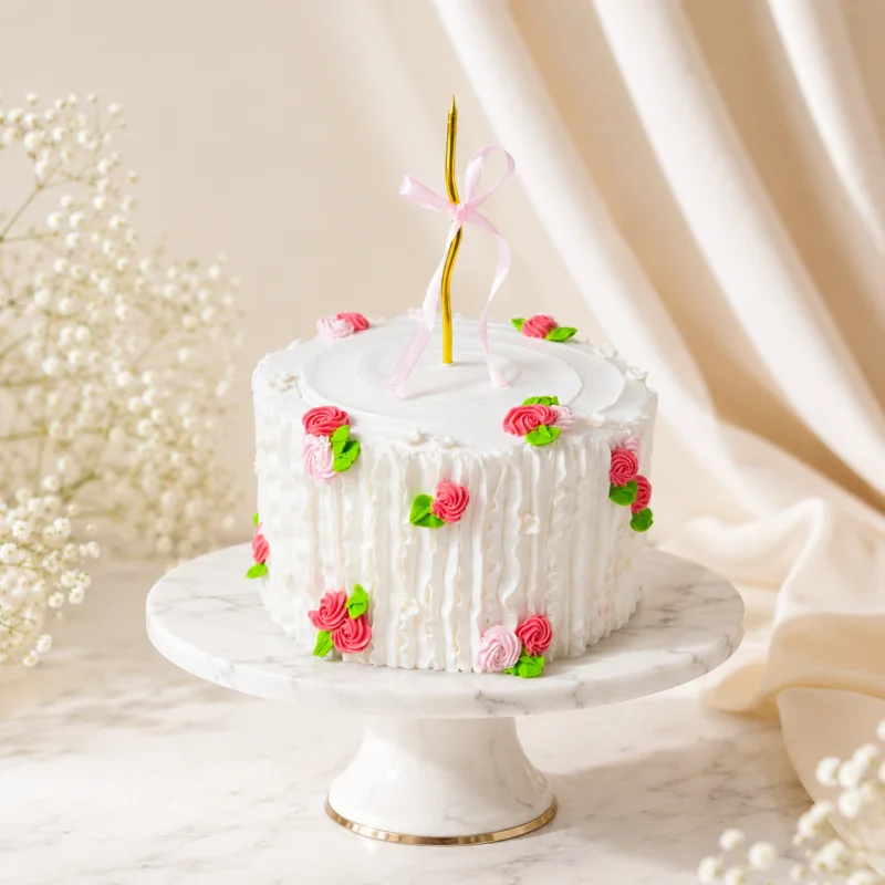 Rosette Ribbon Elegance Cake
